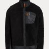 Mustat miesten Ralph Lauren Pile -fleecetakit Mustat miesten Ralph Lauren Pile -fleecetakit