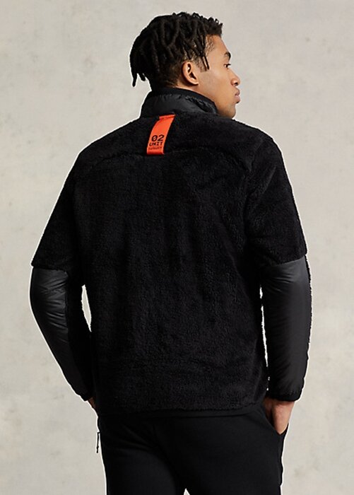 Mustat miesten Ralph Lauren Pile -fleecetakit Mustat miesten Ralph Lauren Pile -fleecetakit