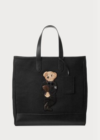Mustat miesten Ralph Lauren Polo Bear -kangaskassit