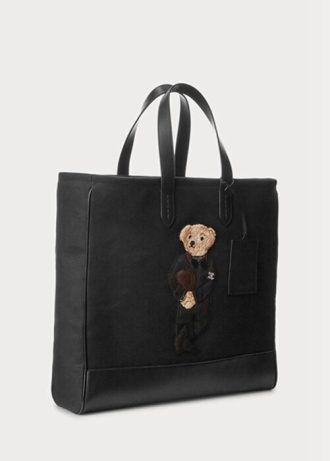 Mustat miesten Ralph Lauren Polo Bear -kangaskassit