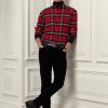Mustat miesten Ralph Lauren Slim Fit Stretch Velvet -farkut