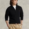 Mustat miesten Ralph Lauren verkkoneulotut puuvillaiset neulepuserot Mustat miesten Ralph Lauren verkkoneulotut puuvillaiset neulepuserot