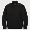 Mustat miesten Ralph Lauren verkkoneulotut puuvillaiset neulepuserot Mustat miesten Ralph Lauren verkkoneulotut puuvillaiset neulepuserot