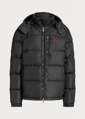 Mustat miesten Ralph Lauren vettä hylkivät untuvatakit