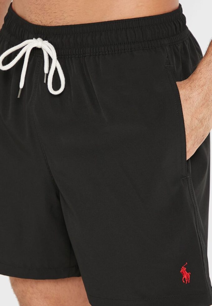Mustat miesten Ralph Laurenin kiristysshortsit Mustat miesten Ralph Laurenin kiristysshortsit