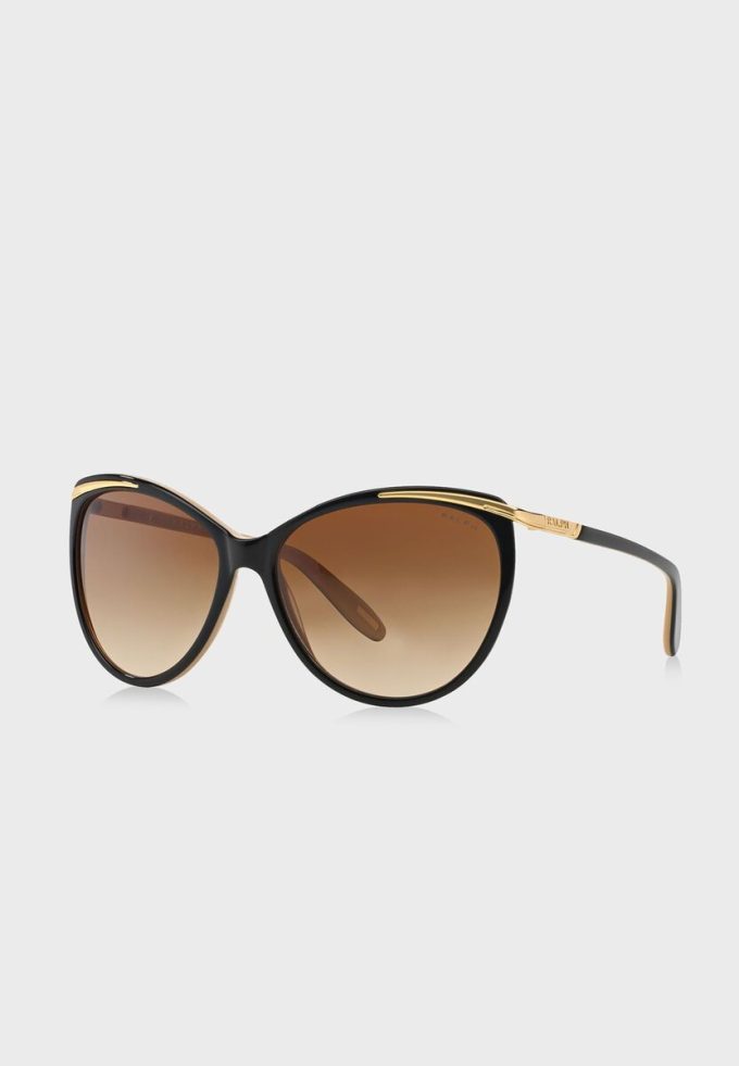 Mustat naisten Ralph Lauren 0RA5150 Cat Eye -aurinkolasit Mustat naisten Ralph Lauren 0RA5150 Cat Eye -aurinkolasit