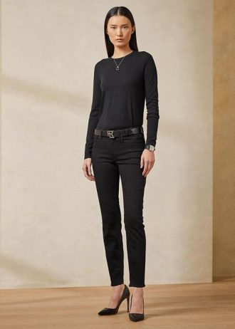 Mustat naisten Ralph Lauren 400 Matchstick-farkut Mustat naisten Ralph Lauren 400 Matchstick-farkut