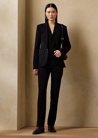 Mustat naisten Ralph Lauren Alandra Stretch -villahousut Mustat naisten Ralph Lauren Alandra Stretch -villahousut