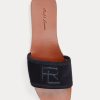 Mustat naisten Ralph Lauren Andela Calf-Suede sandaalit Mustat naisten Ralph Lauren Andela Calf-Suede sandaalit