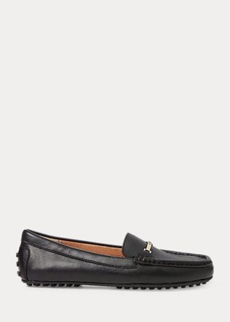 Mustat naisten Ralph Lauren Briony -nahkaiset kuljettajaloaferit Mustat naisten Ralph Lauren Briony -nahkaiset kuljettajaloaferit