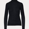 Mustat naisten Ralph Lauren Cashmere villapaidat Mustat naisten Ralph Lauren Cashmere villapaidat