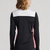 Mustat naisten Ralph Lauren Chevron-raitaiset neljäsvetoketjuiset villapaidat Mustat naisten Ralph Lauren Chevron-raitaiset neljäsvetoketjuiset villapaidat