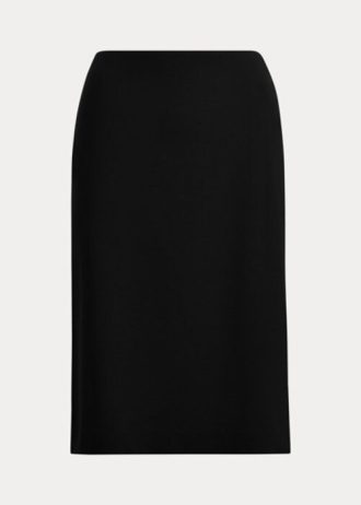 Mustat naisten Ralph Lauren Cindy Stretch -villaiset kreppihameet