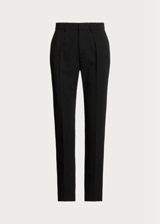 Mustat naisten Ralph Lauren Clancy pitkät villaiset Gabardine-housut Mustat naisten Ralph Lauren Clancy pitkät villaiset Gabardine-housut