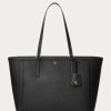 Mustat naisten Ralph Lauren Crosshatch nahkaiset suuret Clare-kangaskassit Mustat naisten Ralph Lauren Crosshatch nahkaiset suuret Clare-kangaskassit