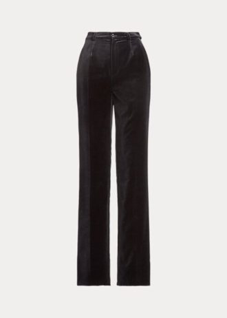 Mustat naisten Ralph Lauren Declynn samettihousut