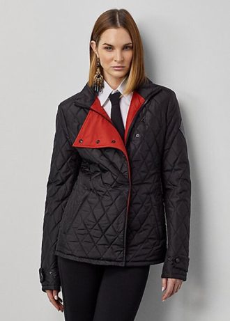 Mustat naisten Ralph Lauren Doma silkkitaftitakit Mustat naisten Ralph Lauren Doma silkkitaftitakit