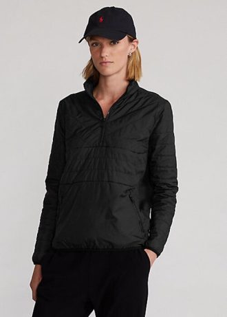 Mustat naisten Ralph Lauren Hybrid Quarter -vetoketjulliset villapaidat Mustat naisten Ralph Lauren Hybrid Quarter -vetoketjulliset villapaidat