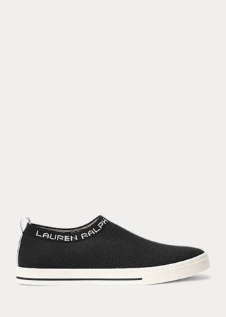 Mustat naisten Ralph Lauren Jordyn Slip-On tennarit Mustat naisten Ralph Lauren Jordyn Slip-On tennarit