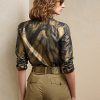 Mustat naisten Ralph Lauren Keara Ruffle-Trim metalliset paidat Mustat naisten Ralph Lauren Keara Ruffle-Trim metalliset paidat