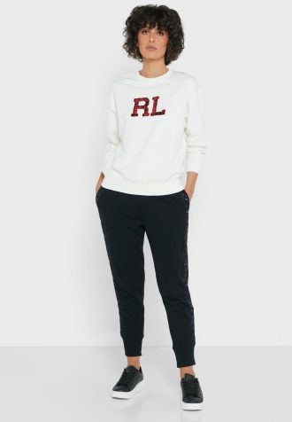 Mustat naisten Ralph Lauren korkeavyötäröiset lenkkeilyhousut