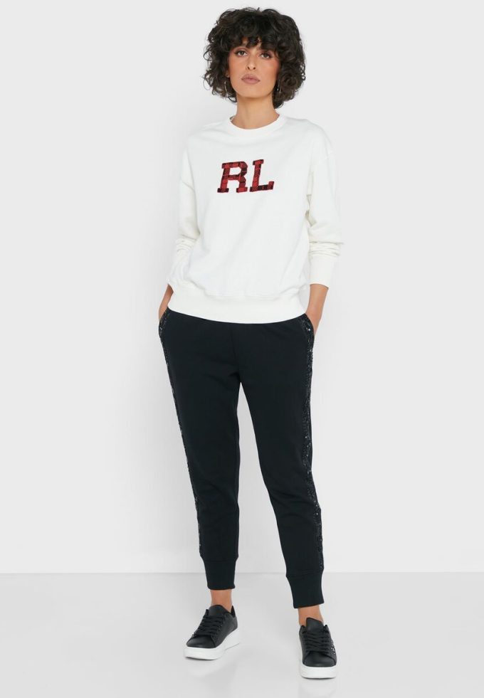 Mustat naisten Ralph Lauren korkeavyötäröiset lenkkeilyhousut