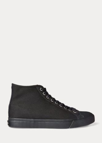 Mustat naisten Ralph Lauren Mayport Canvas -lenkkarit Mustat naisten Ralph Lauren Mayport Canvas -lenkkarit