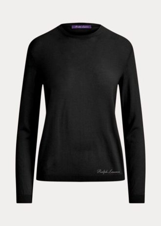 Mustat naisten Ralph Lauren merinovillaiset neulepuserot Mustat naisten Ralph Lauren merinovillaiset neulepuserot