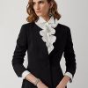 Mustat naisten Ralph Lauren Meritta -villaiset Barathea-takit Mustat naisten Ralph Lauren Meritta -villaiset Barathea-takit