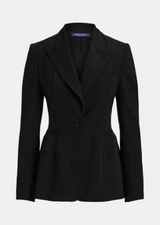 Mustat naisten Ralph Lauren Meritta -villaiset Barathea-takit