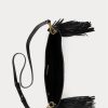 Mustat naisten Ralph Lauren nahkaiset keskikokoiset Elaina Crossbody laukut Mustat naisten Ralph Lauren nahkaiset keskikokoiset Elaina Crossbody laukut