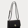 Mustat naisten Ralph Lauren nahkaiset keskikokoiset olkalaukut Mustat naisten Ralph Lauren nahkaiset keskikokoiset olkalaukut