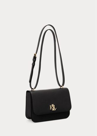 Mustat naisten Ralph Lauren nahkaiset keskikokoiset olkalaukut
