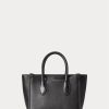 Mustat naisten Ralph Lauren -nahkaiset mini Sloane -laukut Mustat naisten Ralph Lauren -nahkaiset mini Sloane -laukut
