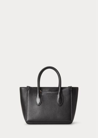 Mustat naisten Ralph Lauren -nahkaiset mini Sloane -laukut