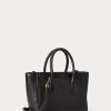 Mustat naisten Ralph Lauren -nahkaiset mini Sloane -laukut Mustat naisten Ralph Lauren -nahkaiset mini Sloane -laukut