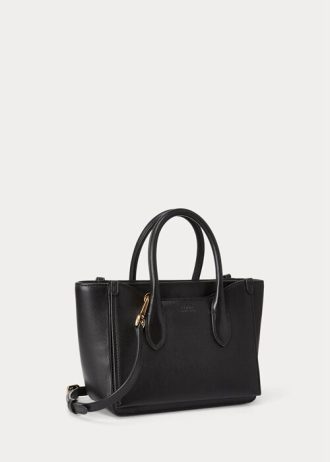 Mustat naisten Ralph Lauren -nahkaiset mini Sloane -laukut