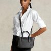Mustat naisten Ralph Lauren -nahkaiset mini Sloane -laukut Mustat naisten Ralph Lauren -nahkaiset mini Sloane -laukut