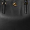 Mustat naisten Ralph Lauren nahkaiset suuret Marcy-laukut Mustat naisten Ralph Lauren nahkaiset suuret Marcy-laukut