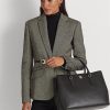 Mustat naisten Ralph Lauren nahkaiset suuret Marcy-laukut Mustat naisten Ralph Lauren nahkaiset suuret Marcy-laukut