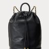 Mustat naisten Ralph Lauren Nappan nahkaiset keskikokoiset Izzie-reput Mustat naisten Ralph Lauren Nappan nahkaiset keskikokoiset Izzie-reput