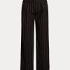 Mustat naisten Ralph Lauren Pinstripe-villaiset kreppihousut Mustat naisten Ralph Lauren Pinstripe-villaiset kreppihousut