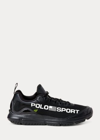 Mustat naisten Ralph Lauren Polo Sport Tech Racer -lenkkarit Mustat naisten Ralph Lauren Polo Sport Tech Racer -lenkkarit