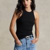 Mustat naisten Ralph Lauren -puuvillatankit Mustat naisten Ralph Lauren -puuvillatankit