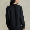 Mustat naisten Ralph Lauren Relaxed Fit pellavapaidat Mustat naisten Ralph Lauren Relaxed Fit pellavapaidat