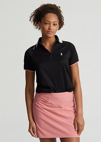 Mustat naisten Ralph Lauren Räätälöidyt Quarter-vetoketjulliset poolopaidat Mustat naisten Ralph Lauren Räätälöidyt Quarter-vetoketjulliset poolopaidat