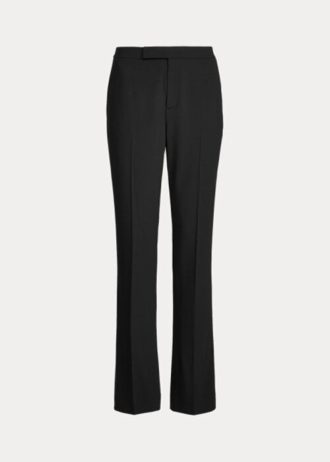 Mustat naisten Ralph Lauren Seth Stretch Wool Crepe -housut Mustat naisten Ralph Lauren Seth Stretch Wool Crepe -housut