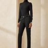 Mustat naisten Ralph Lauren Simonen neitsytvillahousut Mustat naisten Ralph Lauren Simonen neitsytvillahousut