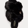 Mustat naisten Ralph Lauren Sydni tekoturkiskengät Mustat naisten Ralph Lauren Sydni tekoturkiskengät