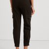 Mustat naisten Ralph Lauren -vyölliset Ponte Cargo -housut